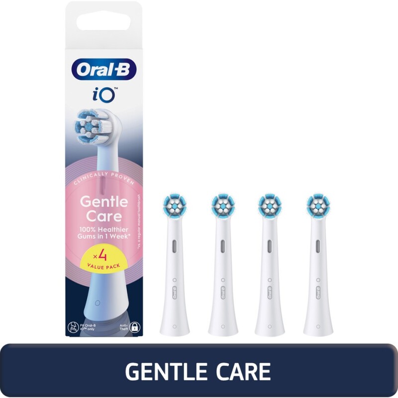 Oral-B iO Gentle Care Beyaz Diş Fırçası Yedek Başlığı 4 Adet Yumuşak Kıllarla Hassas Temizlik