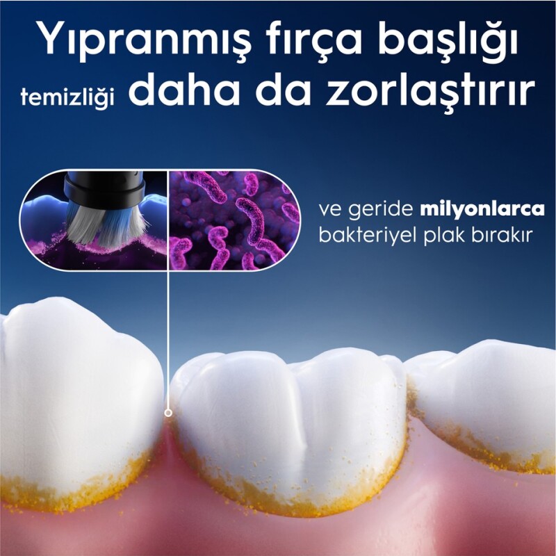 Oral-B iO Gentle Care Beyaz Diş Fırçası Yedek Başlığı 4 Adet Yumuşak Kıllarla Hassas Temizlik