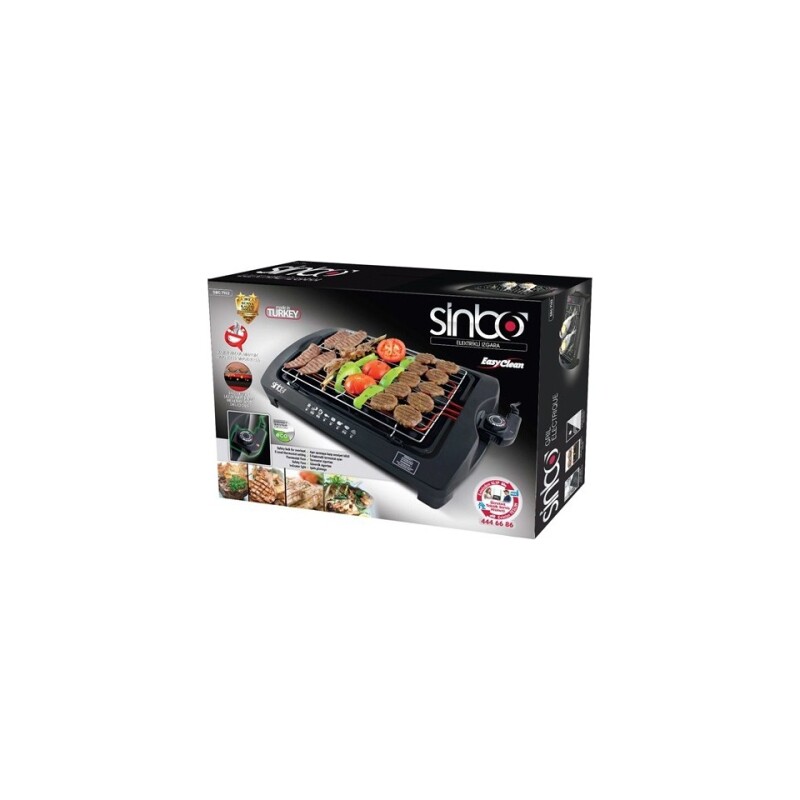 SBG-7102 Elektrikli Izgara 2000W Güç, Demir Döküm Malzeme İle Sağlıklı Pişirme İmkanı