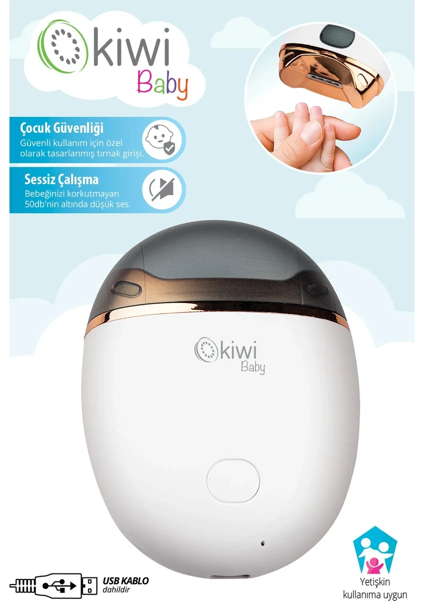 Kiwi Baby Kbaby-41 Şarjlı Tırnak Kesme Makinesi Tırnak Makası Akıllı Manikür Makinesi