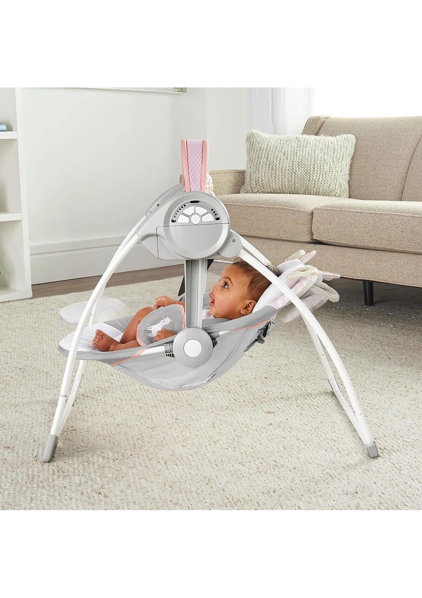 Ingenuity Comfort 2 Go Bebek Salıncağı, Kompakt Taşınabilir 6 Vitesli Müzikli Minderli Kolay Katlanır