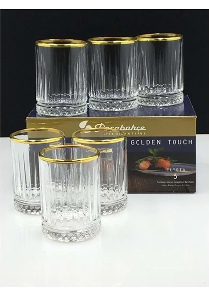 Paşabahçe 520442 Elysia Golden Touch Kahve Yanı/shot Bardağı 110 Cc 6'lı