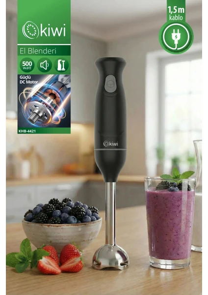 Kiwi KHB-4421 500W El Blenderi siyah